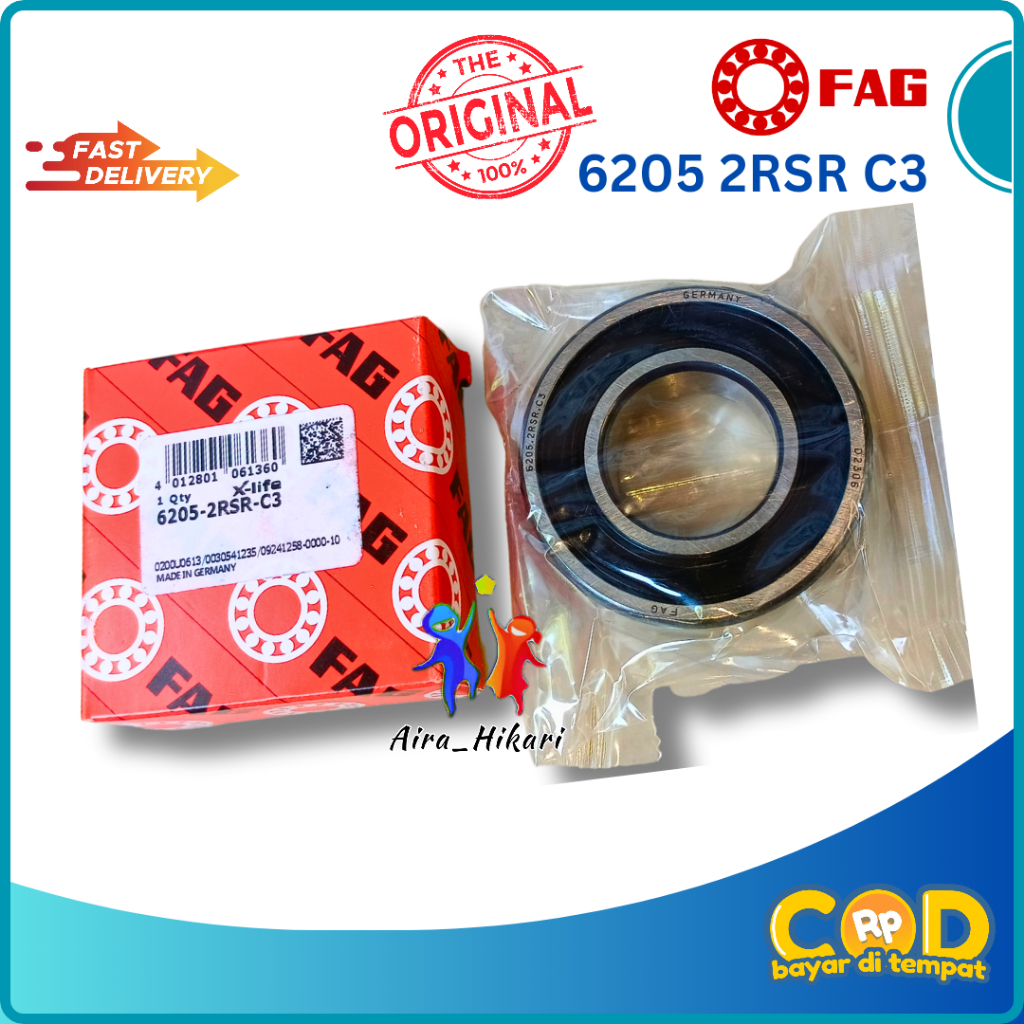 Bearing FAG 6205 2RSR C3 Original Germany