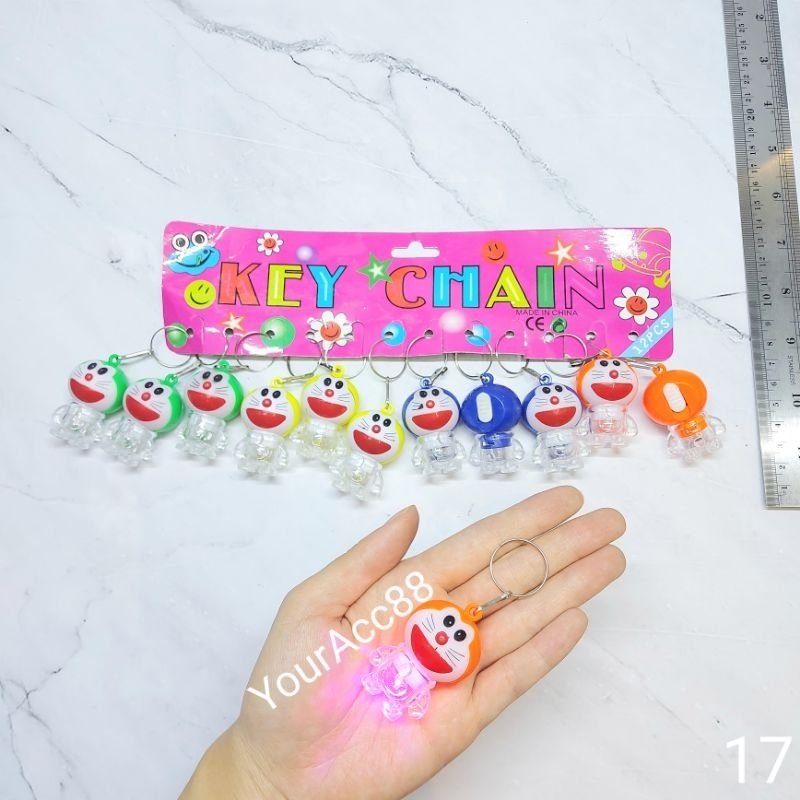 GANTUNGAN KUNCI LAMPU TIKUS KITTY DORAEMON (12pcs) GANTUNGAN KUNCI LUCU GANTUNGAN KUNCI UNIK GANCI K