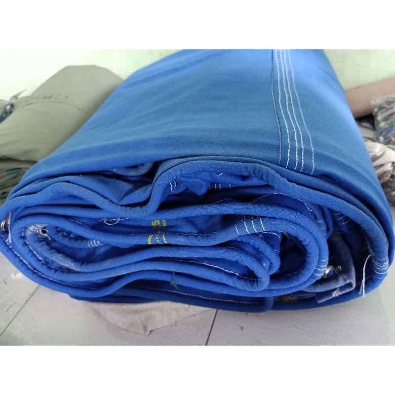 Terpal truk 4,25 x 7,5bahan kain canvas liong biru