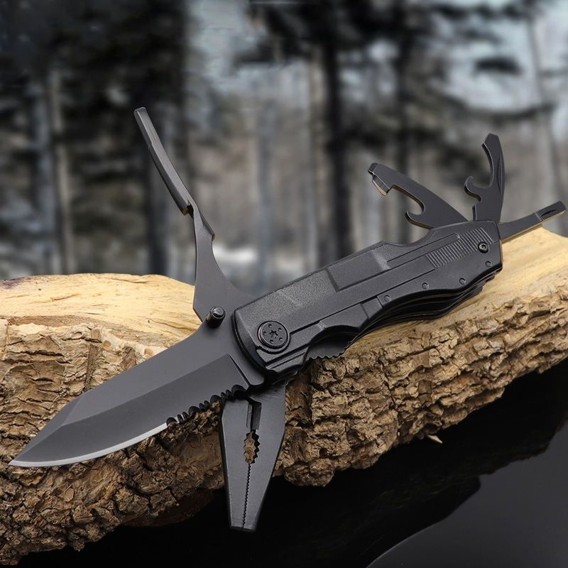 Pisau Multi Tool Tang Obeng Outdoor Survival EDC with 9 Bit Set