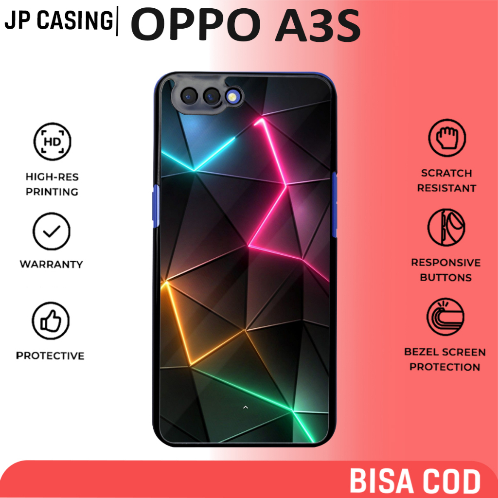 case oppo a3s terbaru motif aesthetic abstrak kubik keren cute casing cewek hp mewah bahan softcase 