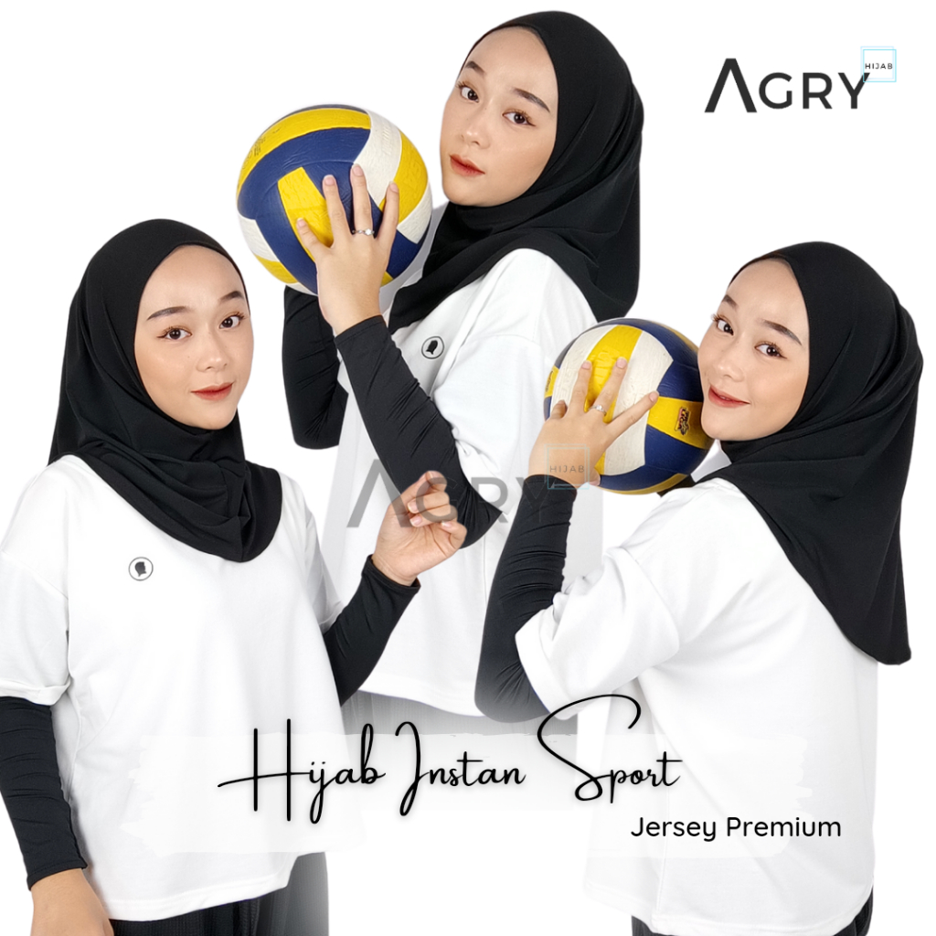 ᴀɢʀʏ Hijab Sport Non Pet Jersey Premium | Nandita