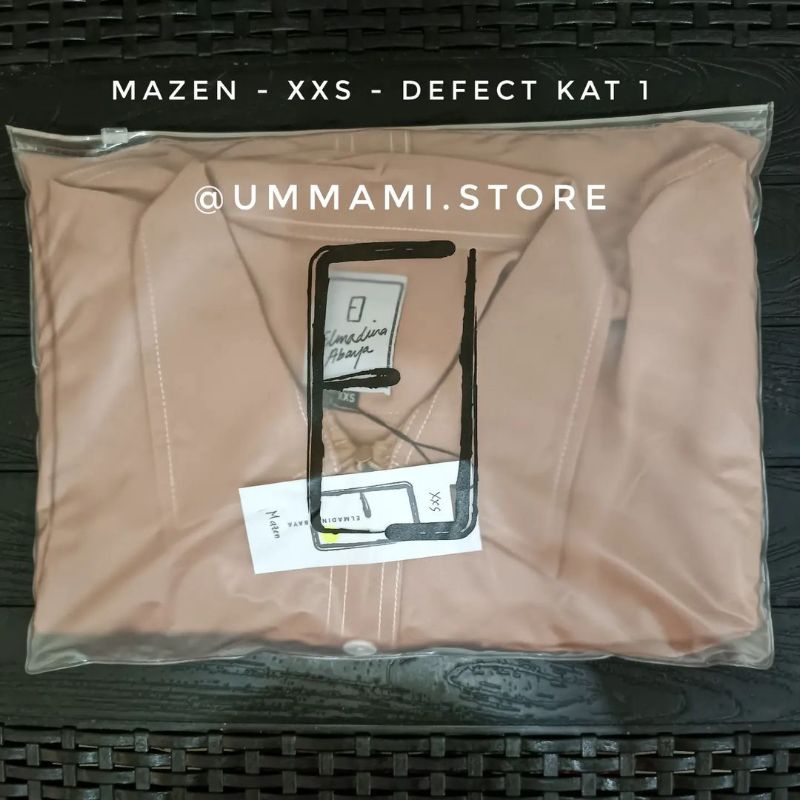 Kemejabaya Mazen Mellow Peach Elmadina Abaya NWT