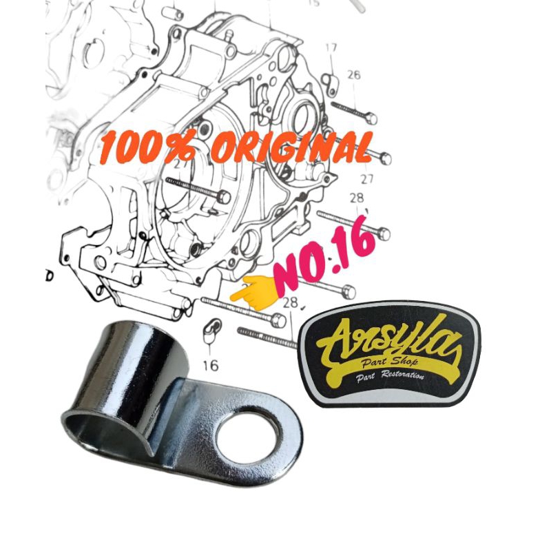 Klem Selang coil kuil Hawa Karburator Honda win Grand star prima legenda C70-C700-C800 Supra x Supra