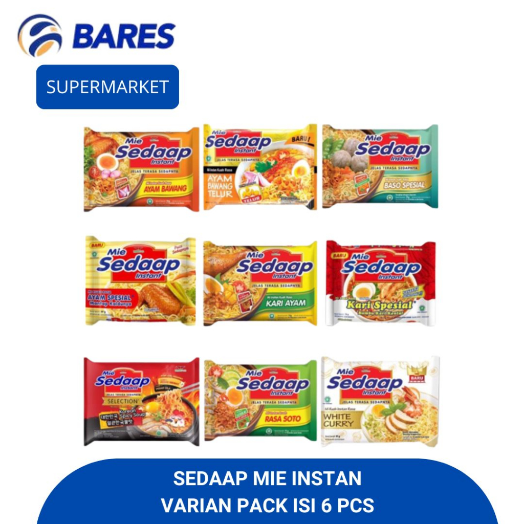 

Sedaap Mie All Varian 75 Gram + Extra Isi 6 Pcs