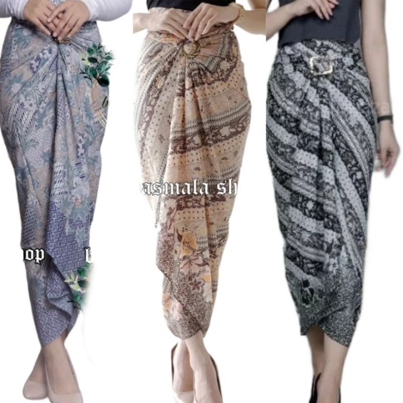 Rok Lilit Batik | Bawahan kebaya | Kain Serut Instan Free Ring