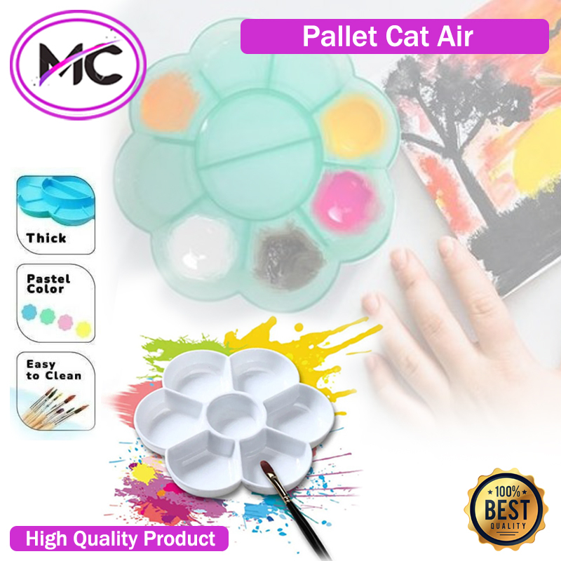 

Palet Lukis Plastik Motif Bunga Piring Wadah Cat Air Melukis Painter Pallete Acrylic