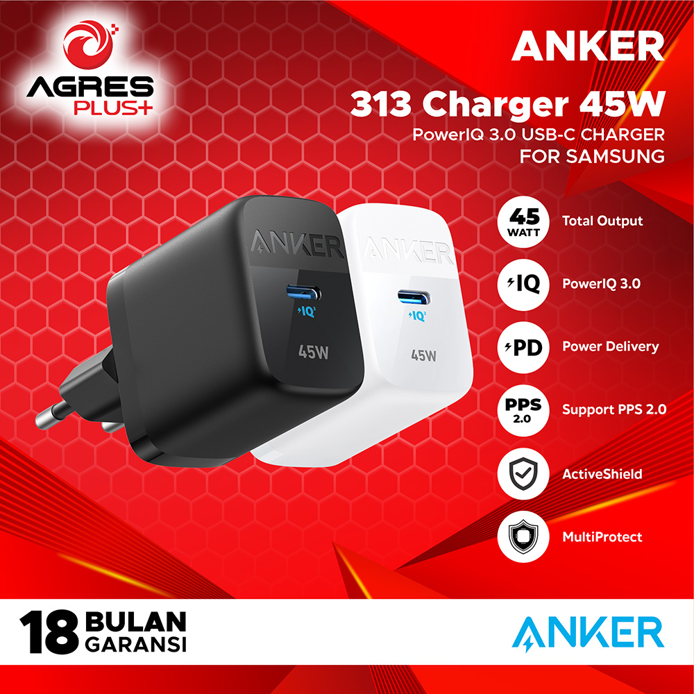ANKER Wall Charger 313 45W Type-C Fast Charging A2643 AGP