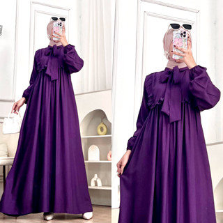 Gamis Billa Bahan Polo Linen Grade A Pakaian Wanita Dress Muslim