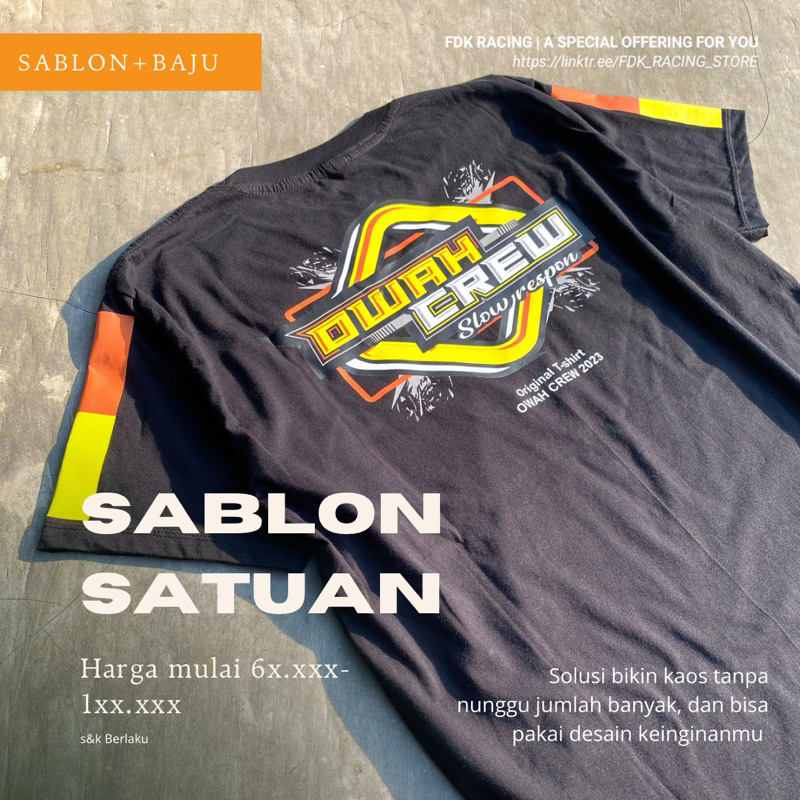 KAOS CUSTOM SATUAN | KAOS RACING CUSTOM | SABLON KAOS CUSTOM SATUAN | REQ DESAIN | DESAIN BEBAS BISA