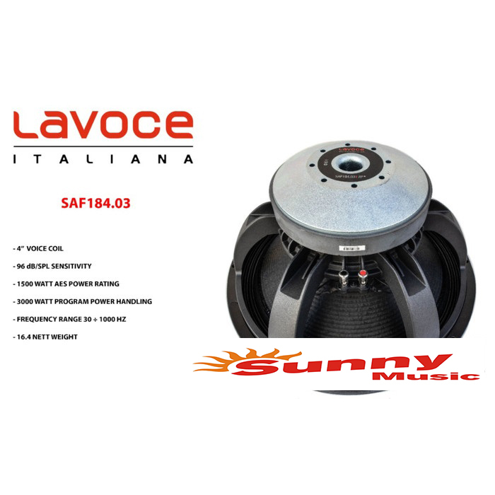 Lavoce SAF 184.03 18 inch Original SAF 184 03 Speaker Komponen