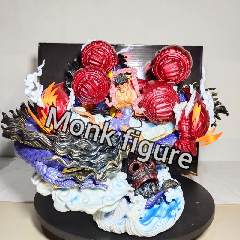 Statue One Piece Luffy Gear 4 VS Kaido Wano Onigashima MRJ Studio GK