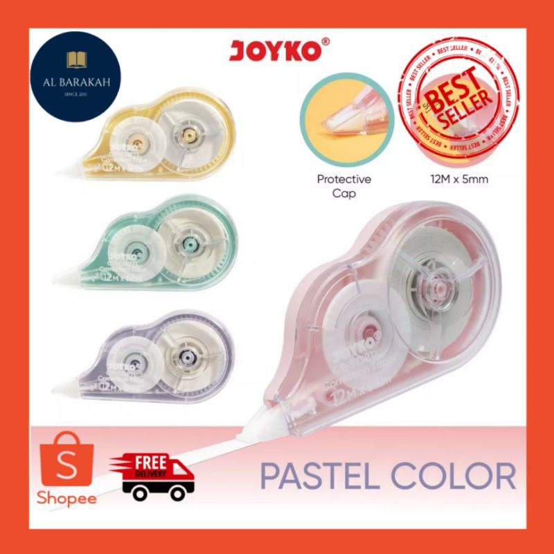 

Tipe X kertas Pastel Joyko / Pita Koreksi Correction Tape Joyko CT-522PTL Pastel Color / Tip Ex