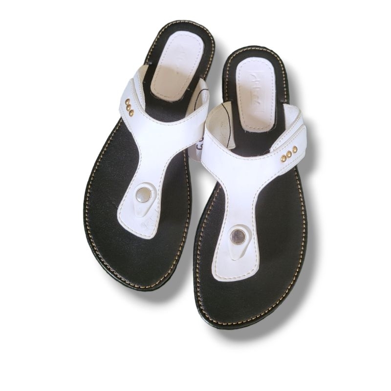 Bisa COD | Sandal casual wanita sandal putih handmade by abbas sandal TYPE JEPIT