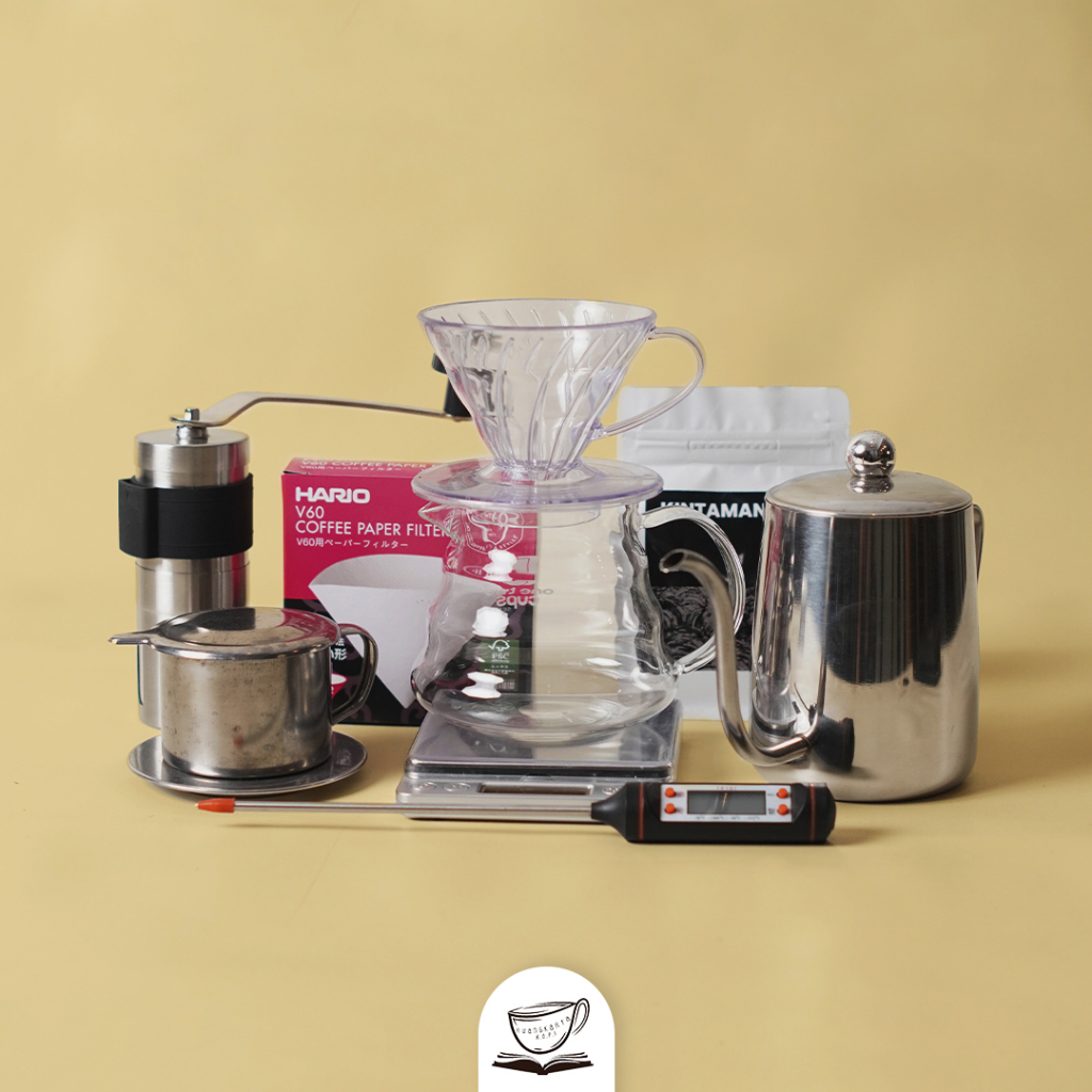 Paket Hemat Alat Kopi Manual Brew Pour Over V60 Set & Vietnam Drip Set