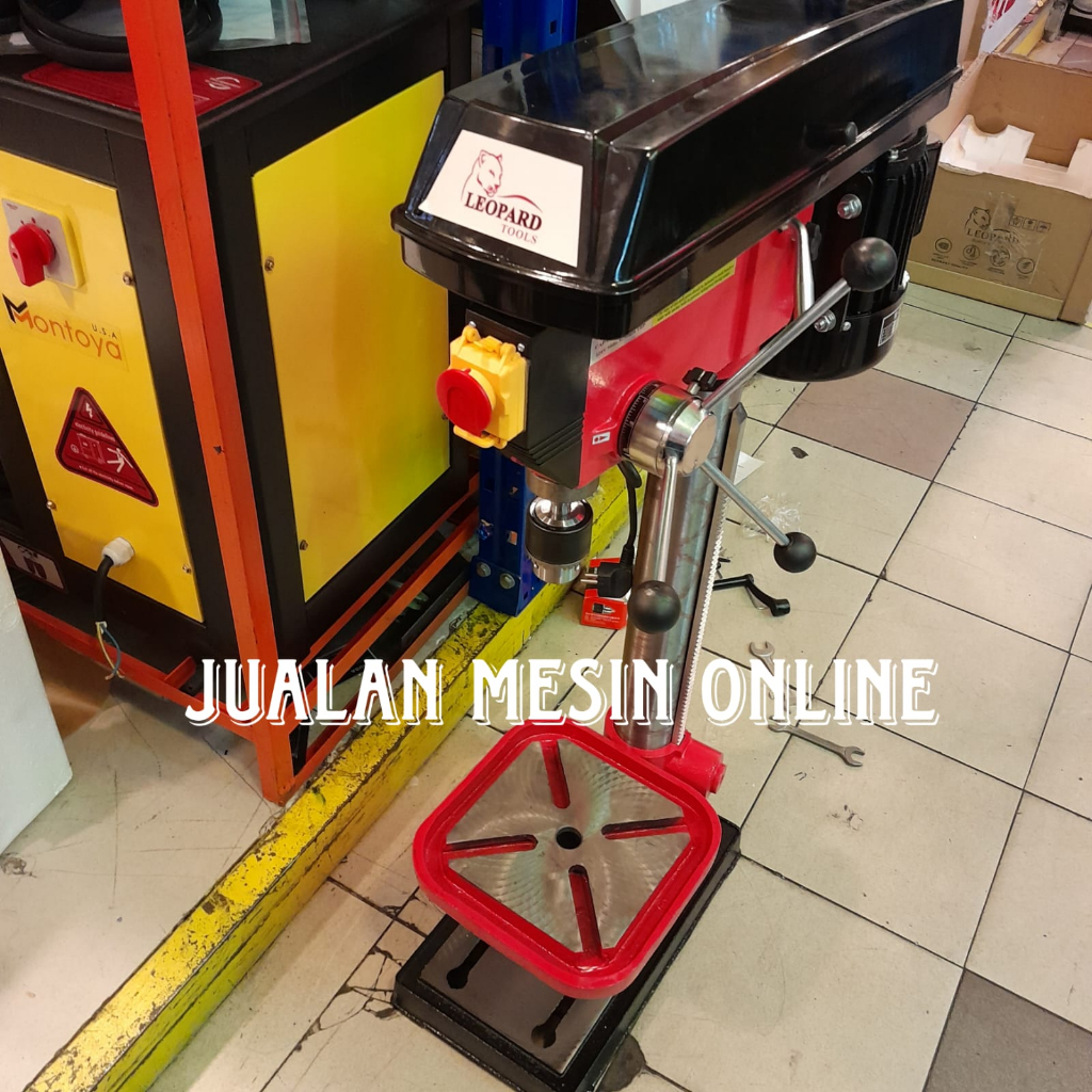 Mesin Bor duduk Leopard 16 mm mesin bor besi duduk