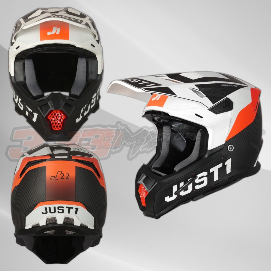 Helm JUST1 J22 Adrenaline Matt Orange Carbon Dirt Helmet Just1 Italy