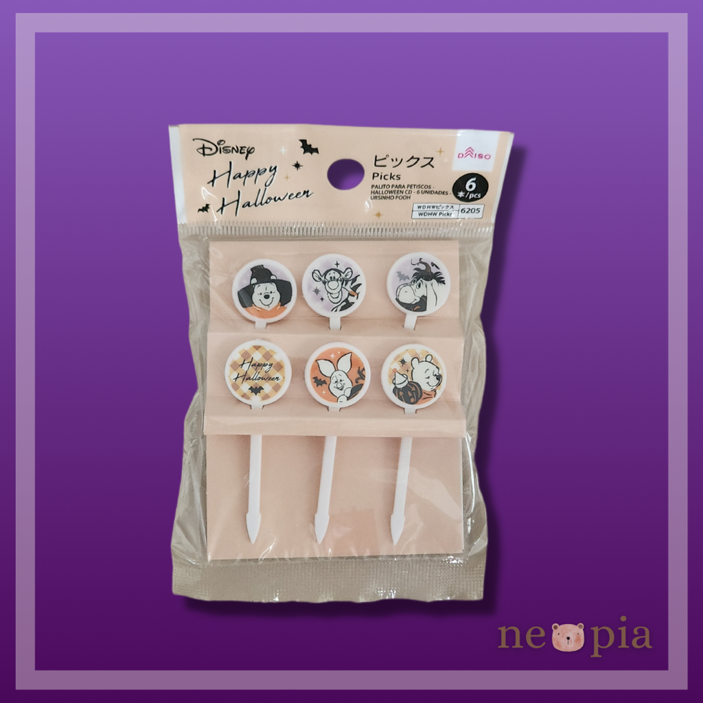 Neopia - ORI JAPAN Winnie The Pooh and Friends Halloween Food Picks / Tusukan Bento Pooh Halloween O