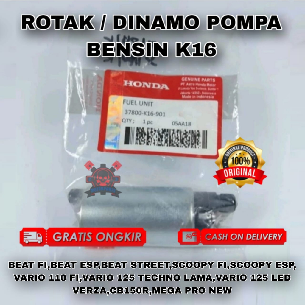 ROTAK / DINAMO POMPA BENSIN HONDA K16 BUAT MOTOR BEAT FI | BEAT ESP | BEAT STREET | SCOOPY FI | SCOO