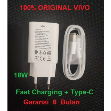 VIVO Charger 18W Fast Charging V1820C-EU + Type-C Original 100%