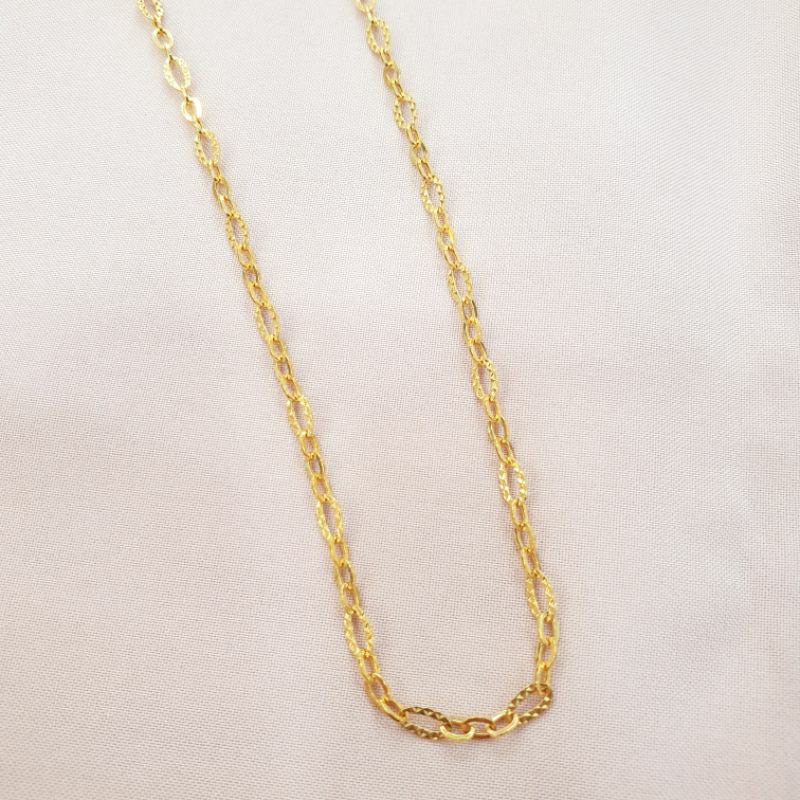 PROMO Kalung rantai mesin emas asli kadar 375 8K