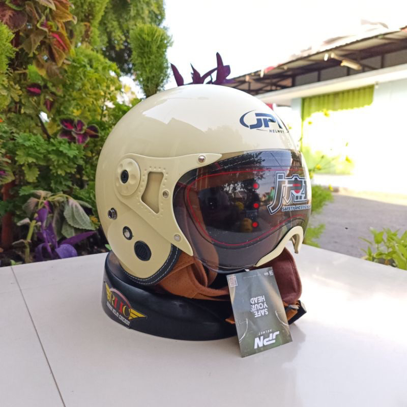 Helm JPN HIJAB HELM HALF FACE WANITA KEKINIAN