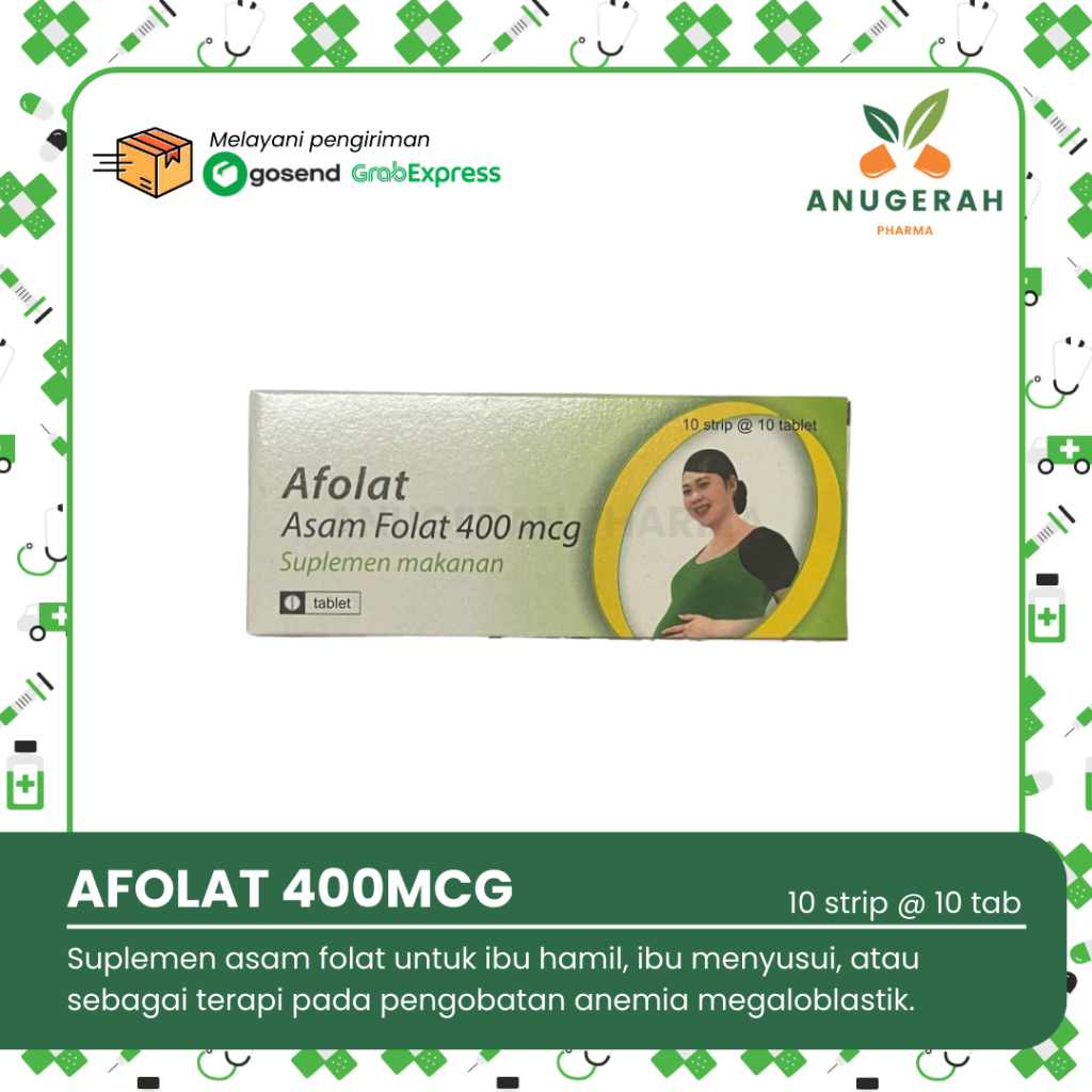 Afolat Asam Folat 400 Mcg Box isi 100