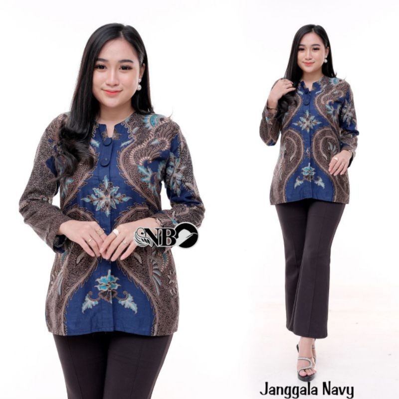 BAJU BATIK WANITA MODERN MONALISA GENES M,L,XL asli PEKALONGAN