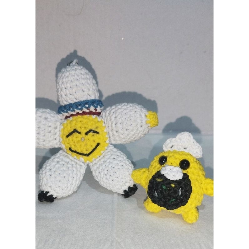 gantungan kunci rajut Truz Romy dan Truz Podong