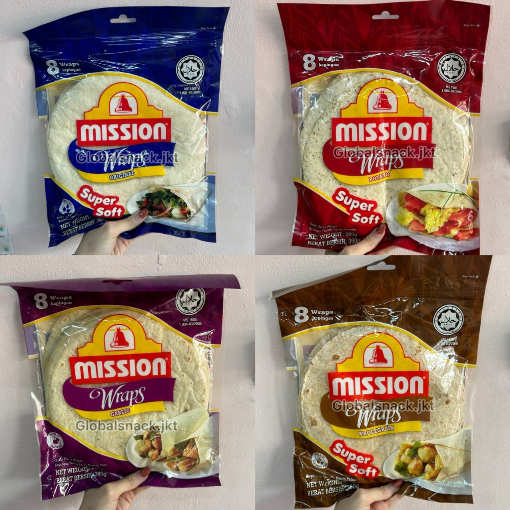 

MISSION WRAPS ORIGINAL SUPER SOFT / GARLIC / POTATO / WHOLEMEAL 360GR