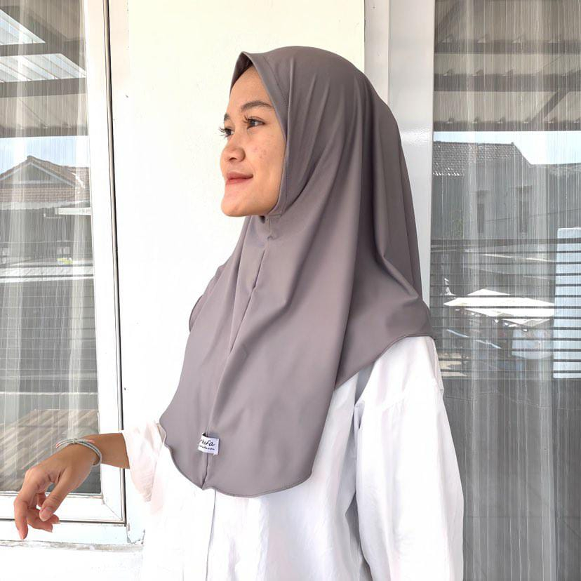 Bergo Hamidah Polos Non Pet/Bergo Jersey /Hijab Instan Tanpa Non Pet BY ARBIFA MUKENA