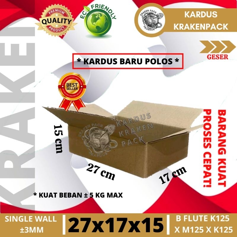 

KARDUS PACKING 27x17x15 DUS PACKING KARTON BOX BESAR BARU COKLAT POLOS