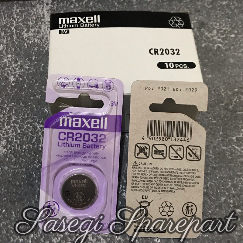 Baterai Maxell CR2032 Original 3V Maxell CR 2032 Original Maxell 3V