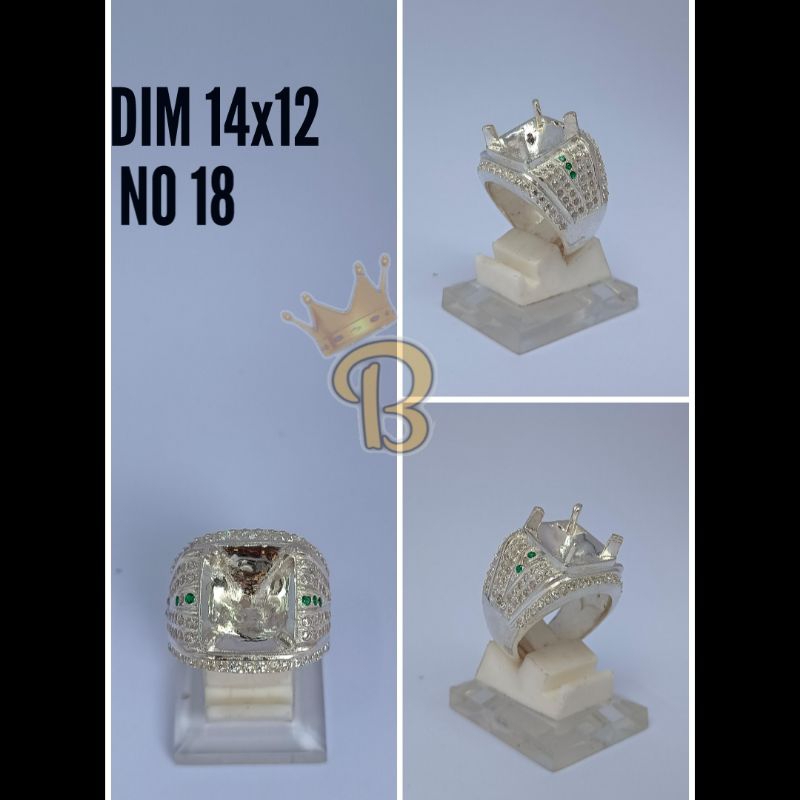 Emban perak kombinasi mata