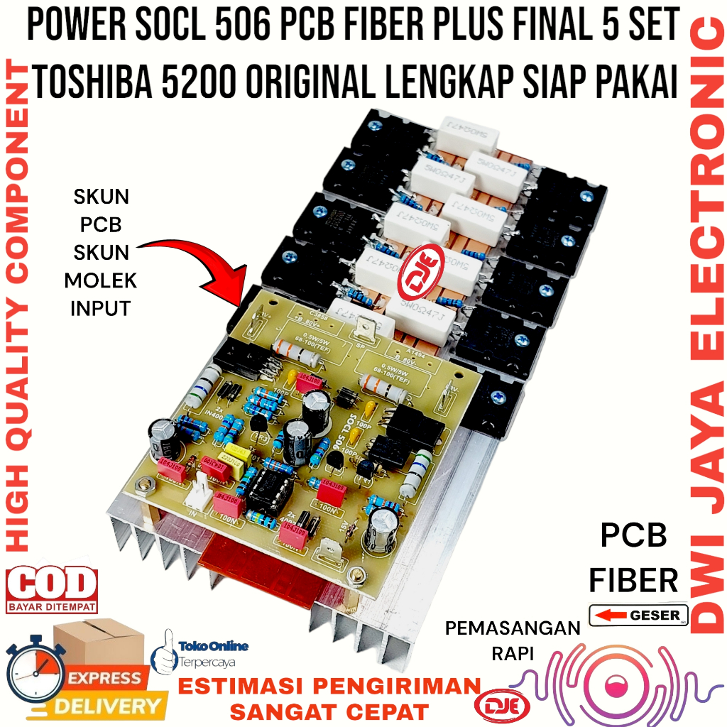 Power SOCL 506 PCB Fiber Plus Final 5 set LENGKAP