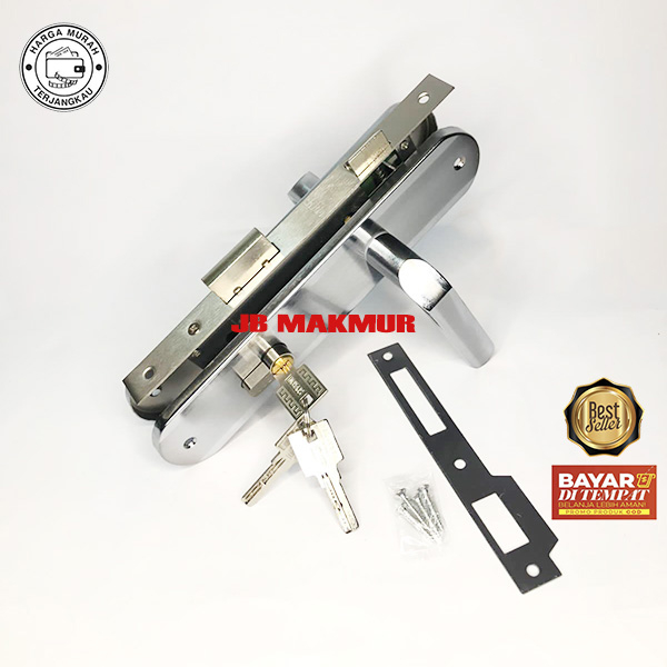 Handle Kunci Pintu Rumah Besar Set Lidah / Gagang Pintu Rumah Besar Stainless / kunci pintu besar se