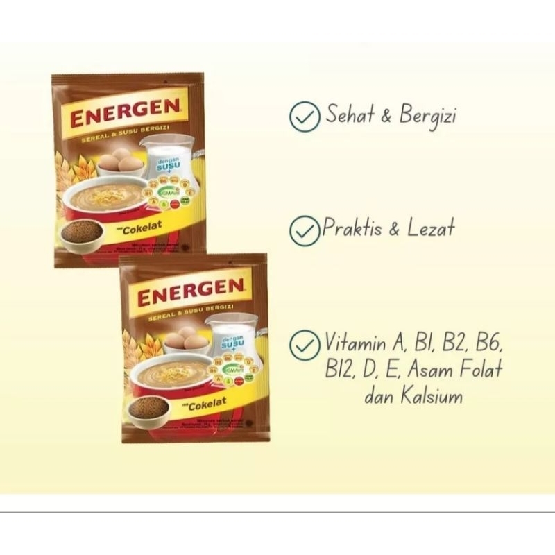 

Energen Coklat Sachet 1 Renteng isi 10