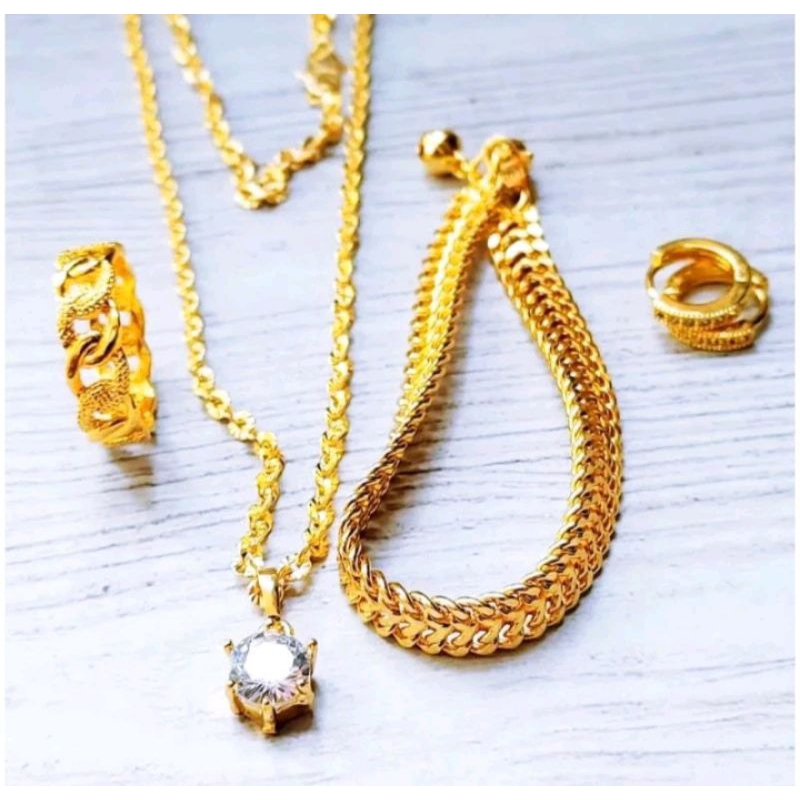 set perhiasan titanium wanita dewasa Anti karat