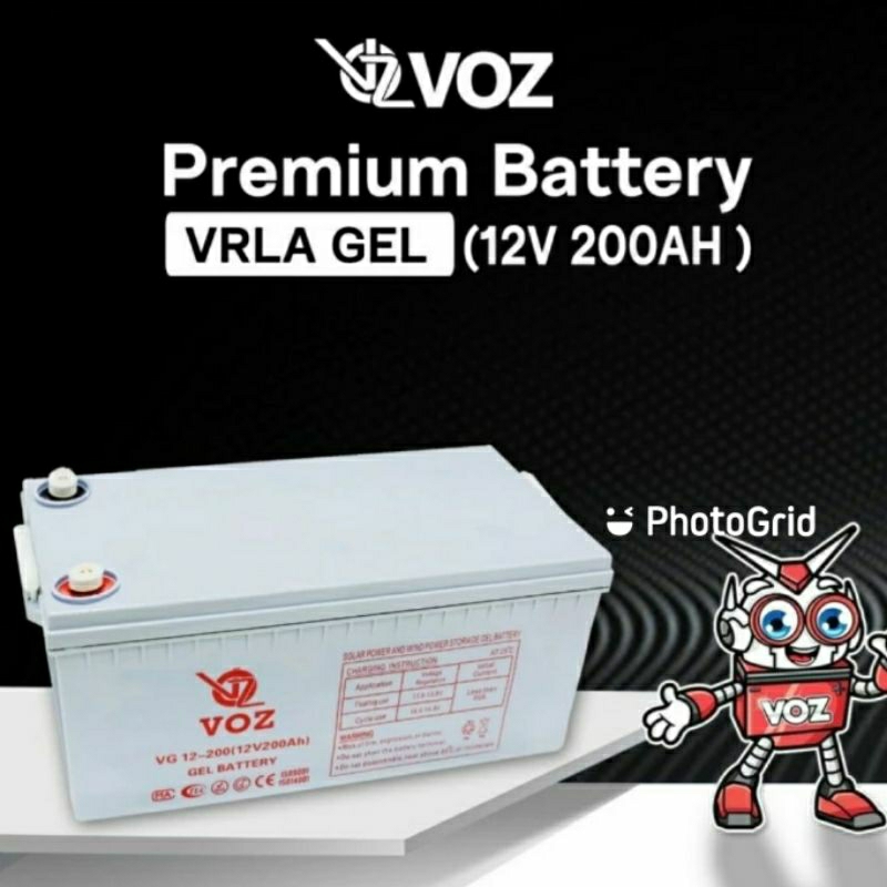 BATERAI AKI VRLA GEL VOZ 12V 200AH