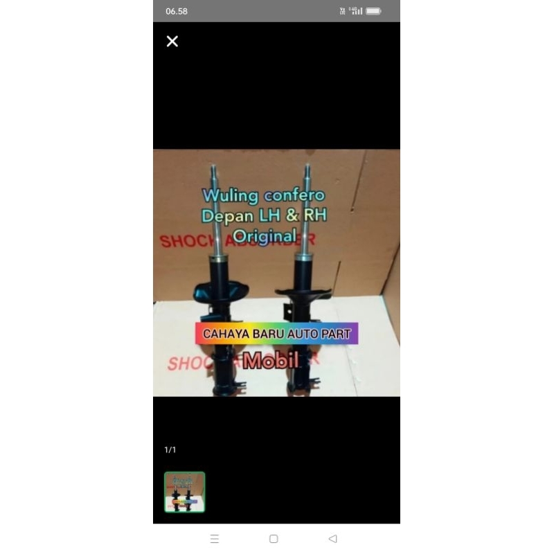 shock breaker Wuling confero depan