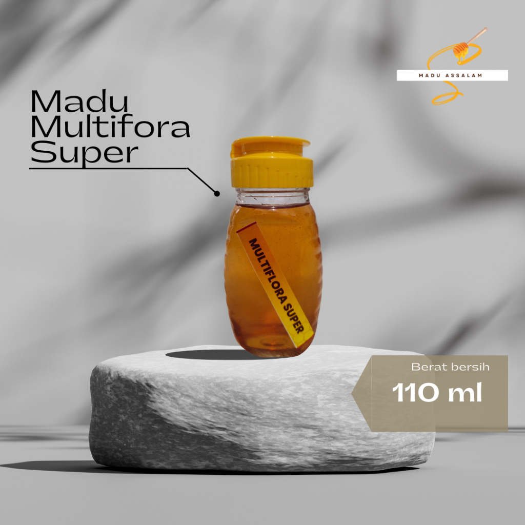 

Madu MULTIFORA SUPER 110 ml Raw Honey Herbal Syrup Madu Organik Tanpa Campuran dan Pengolahan Murni Madu Nektar Berbagai Jenis Bunga by Madu Assalam