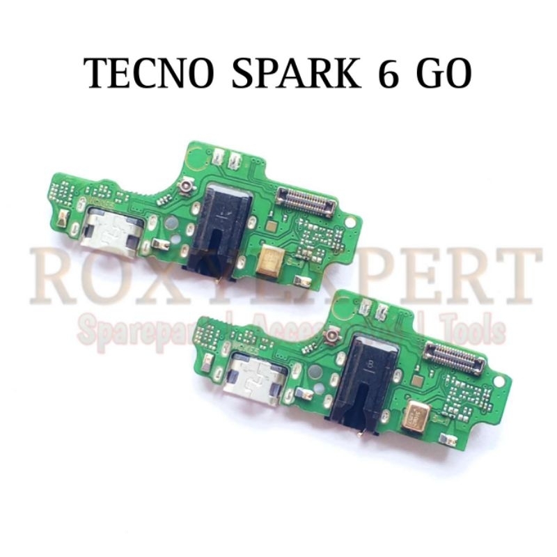 Konektor Cas Tecno Spark 6 Go Pcb Charger Papan Usb Mic