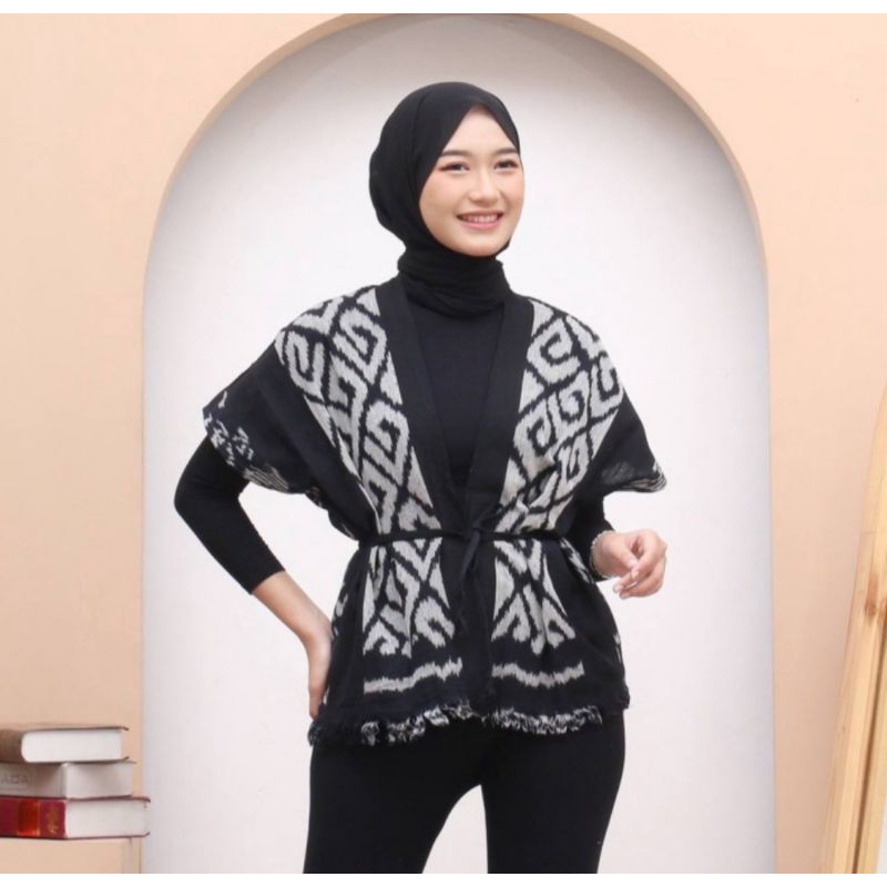 Outer Tenun Etnik, Rompi Tenun, Vest Tenun, Baju Tenun Wanita, Outer Batik, Outer Tenun Ikat