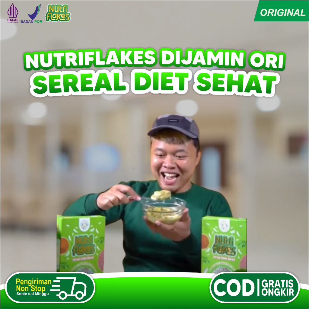 NUTRIFLAKES oatmeal diet Nutriflek Sereal nutriflakes nutriflakes umbi garut asam lambung  Makanan s