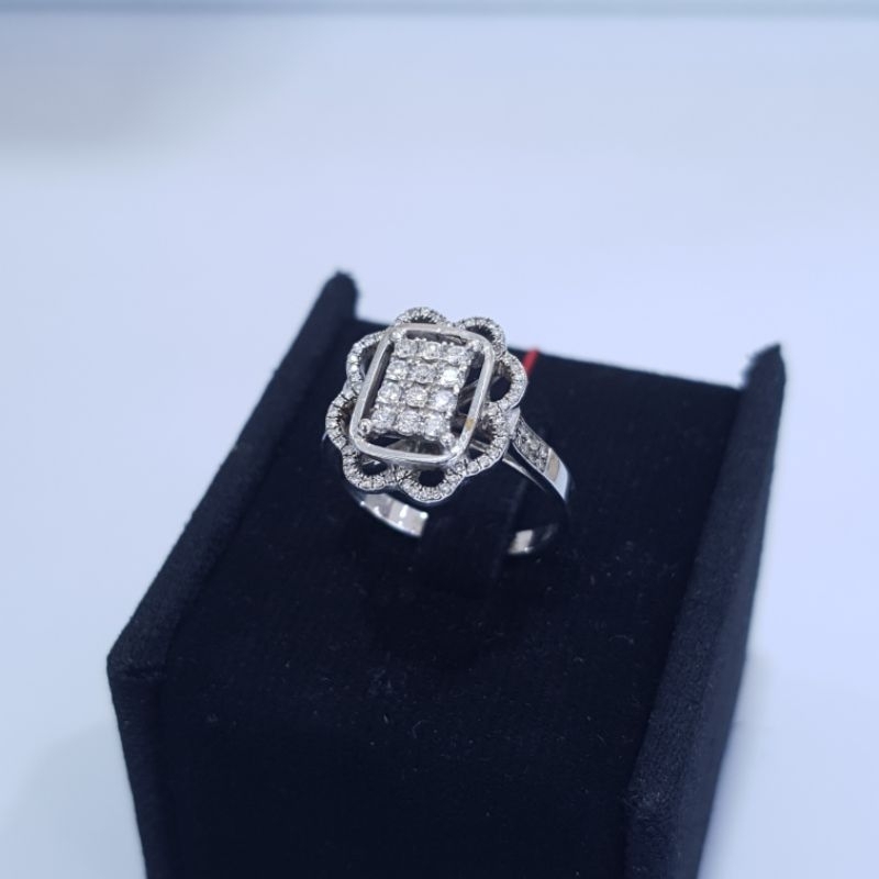cincin emas berlian eropa asli dan natural (nj85)