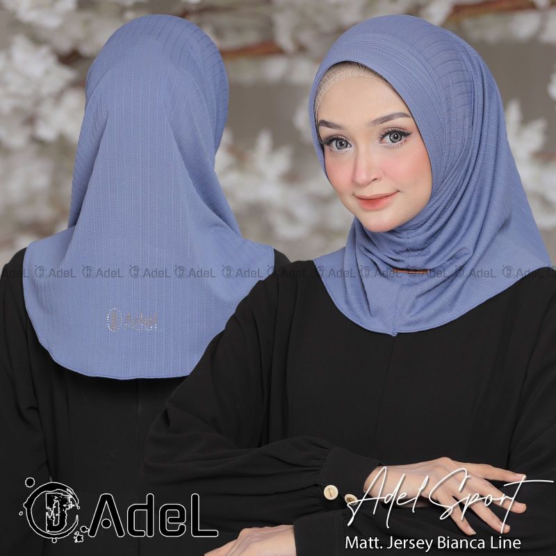 Adel sport bergo olahraga jersey premium jilbab pendek