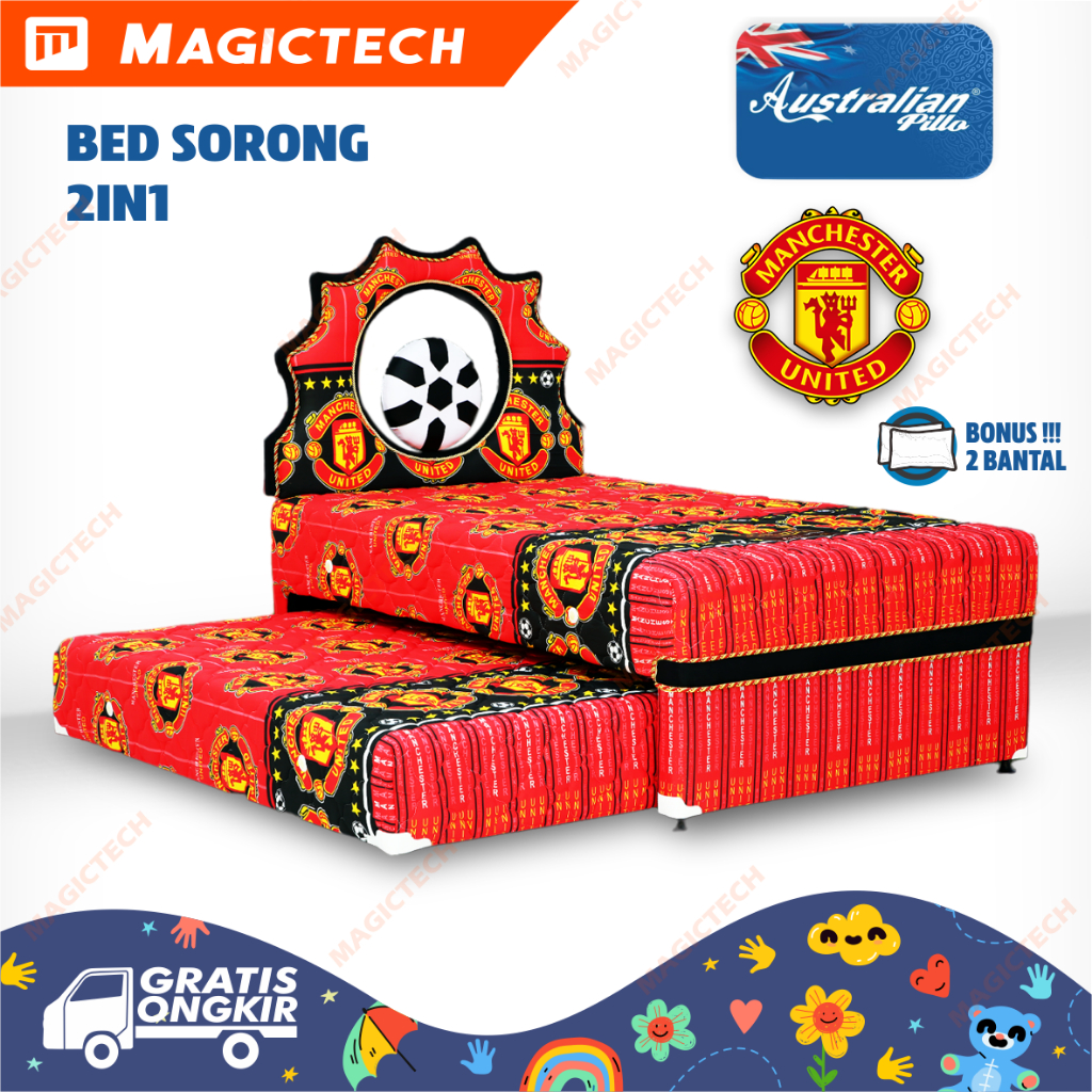 KASUR SORONG 2IN1 TWIN BED KARAKTER ANAK 120 X 200 SPRING BED