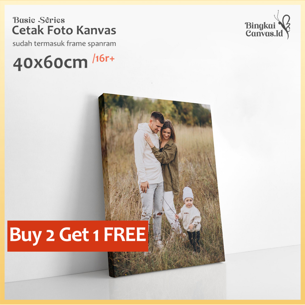 CETAK FOTO KANVAS 40X60CM 16R/CANVAS PHOTO PRINT + SPANRAM