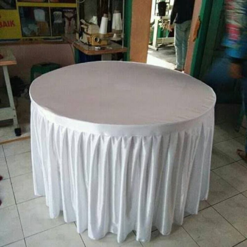 cover meja / Sarung meja bulat / Taplak meja bulat  polos