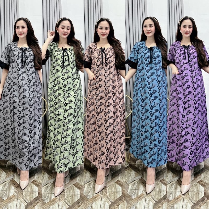 DASTER RAYON BARBIE KARTUN/DASTER MOTIF/DASTER LUCU/DASTER BUSUI/DRESS VIRAL